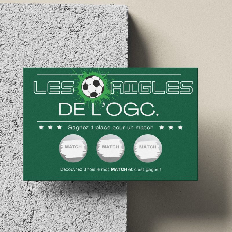 Ticket à gratter 85 x 55 mm - 3 zones