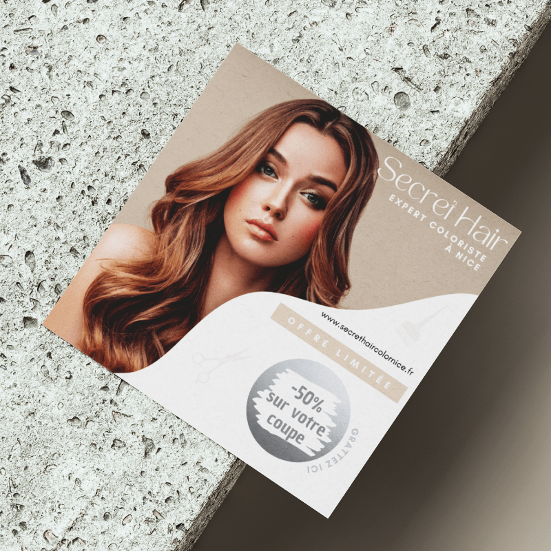 Carte à gratter carrée 14,8 cm