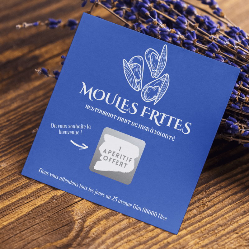 Carte à gratter carrée 10 cm