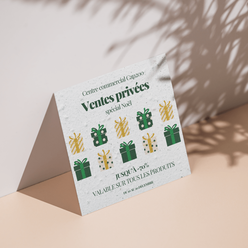 Cartes à planter Carrée 10 cm