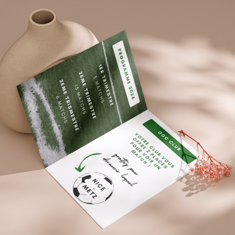 Ticket à gratter 2 volets - 54 x 85 mm