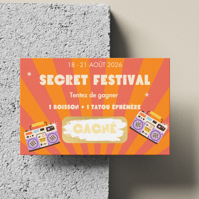 Ticket à Gratter 85 x 55 mm - 1 zone