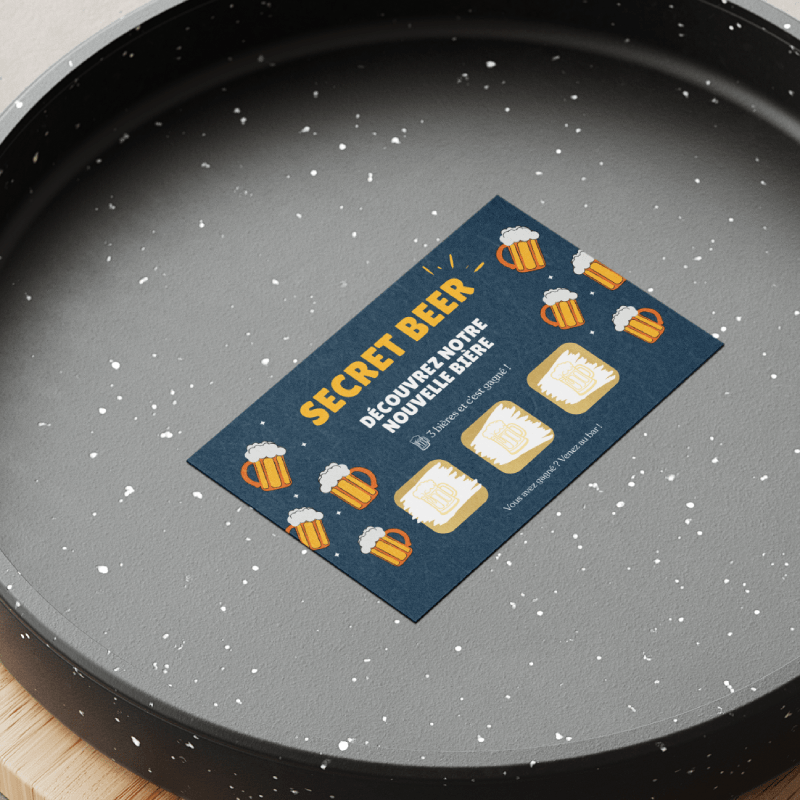 Ticket à gratter 85 x 55 mm - 3 zones